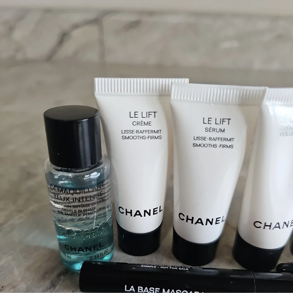 CHANEL 8pc Set-Le Lift Crème+Serum+Hydra Beauty Micro Crème+Lash Primer+Remover‎